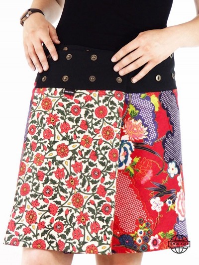 reversible red skirt one size woman