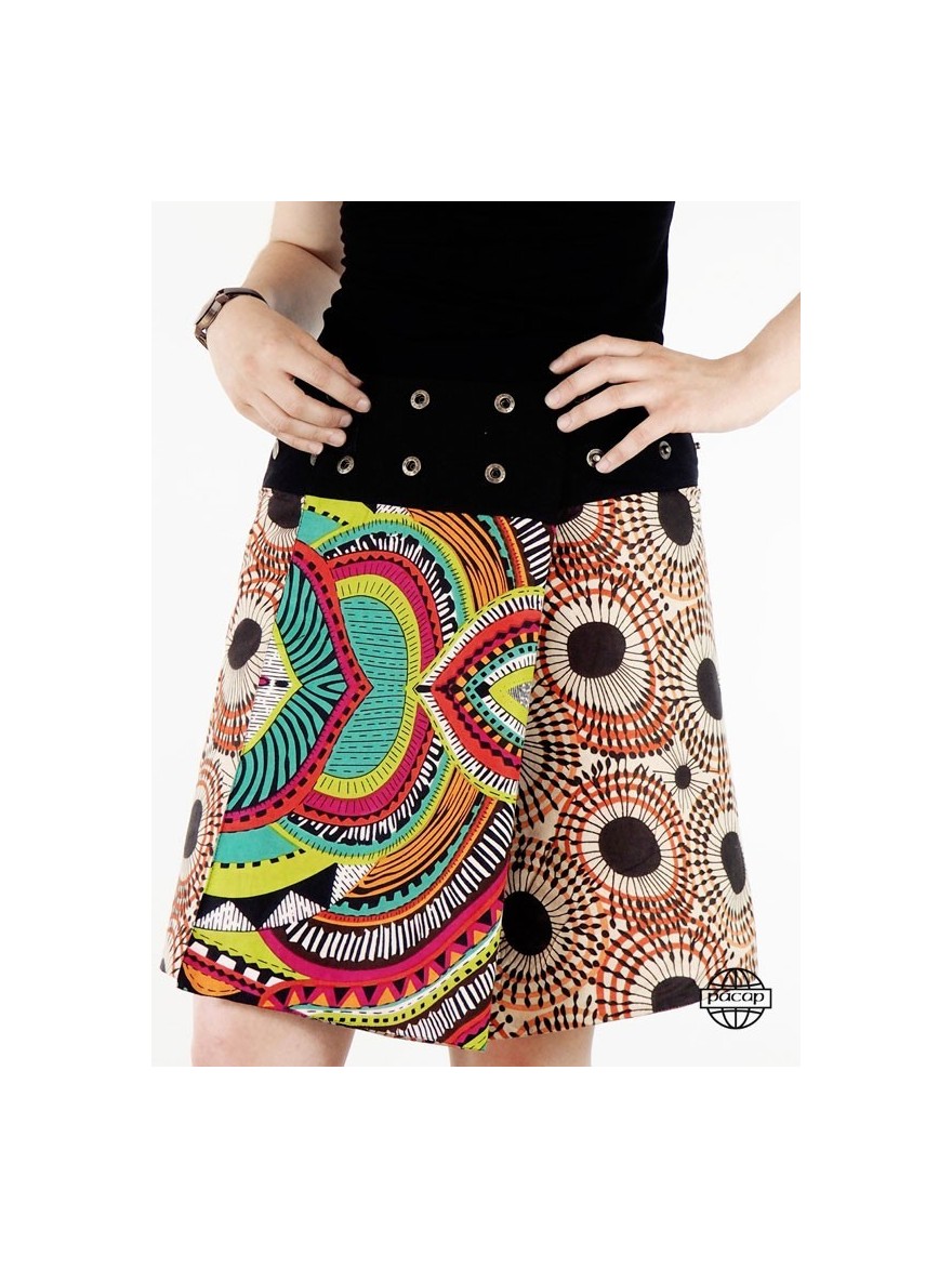 reversible brown skirt for women