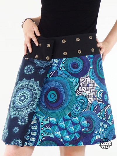 blue recto-verso skirt