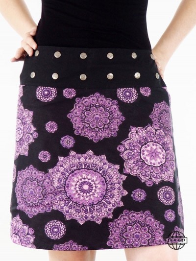 purple skirt with mandala print