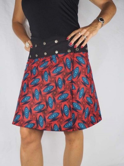 ethnic red skirt psychedelic