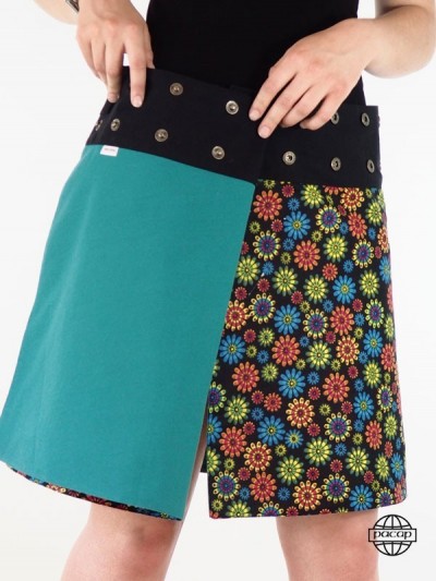 multi-size cotton skirt with buttons