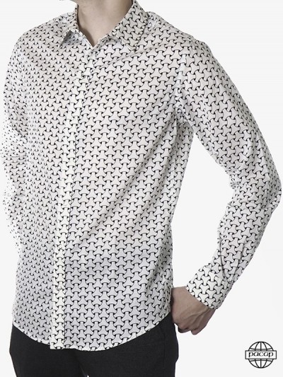 chemise vintage originale motif all-over