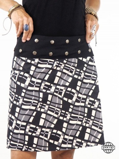black checkered skirt for women