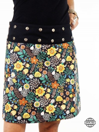 multicolored flower skirt