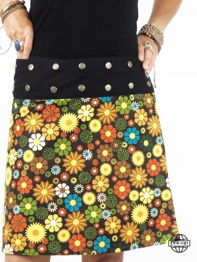 multicolored flower skirt