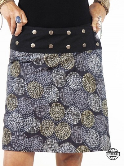 black skirt with polka dot print one size