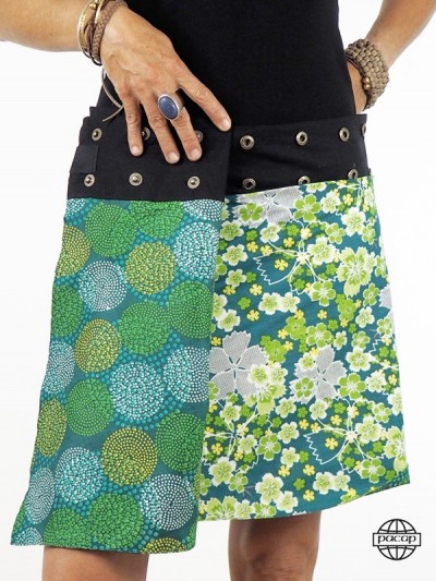 printed skirt with pattern on both sides