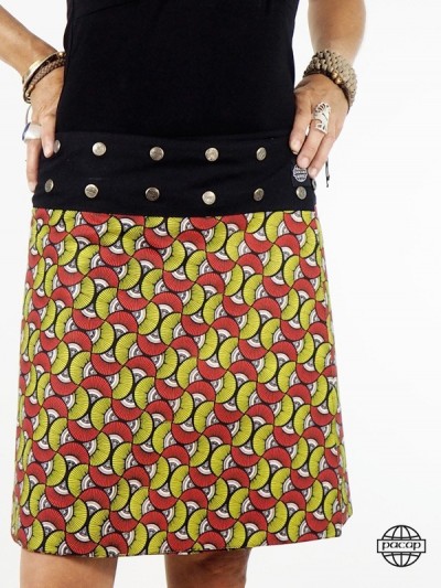 African skirt yellow and red