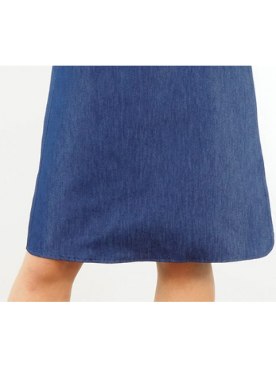 Jupe jean bleu ajustable motif à pois