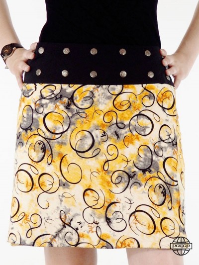 Skirt Orange in Rayon Abstract Portfolio