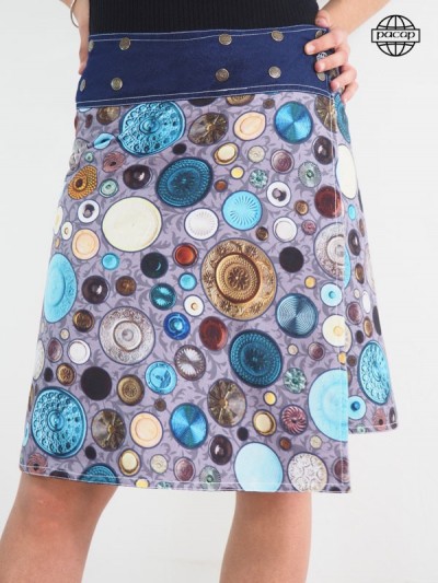 Limited Edition, Original Rustic Pattern Digital Print Skirt