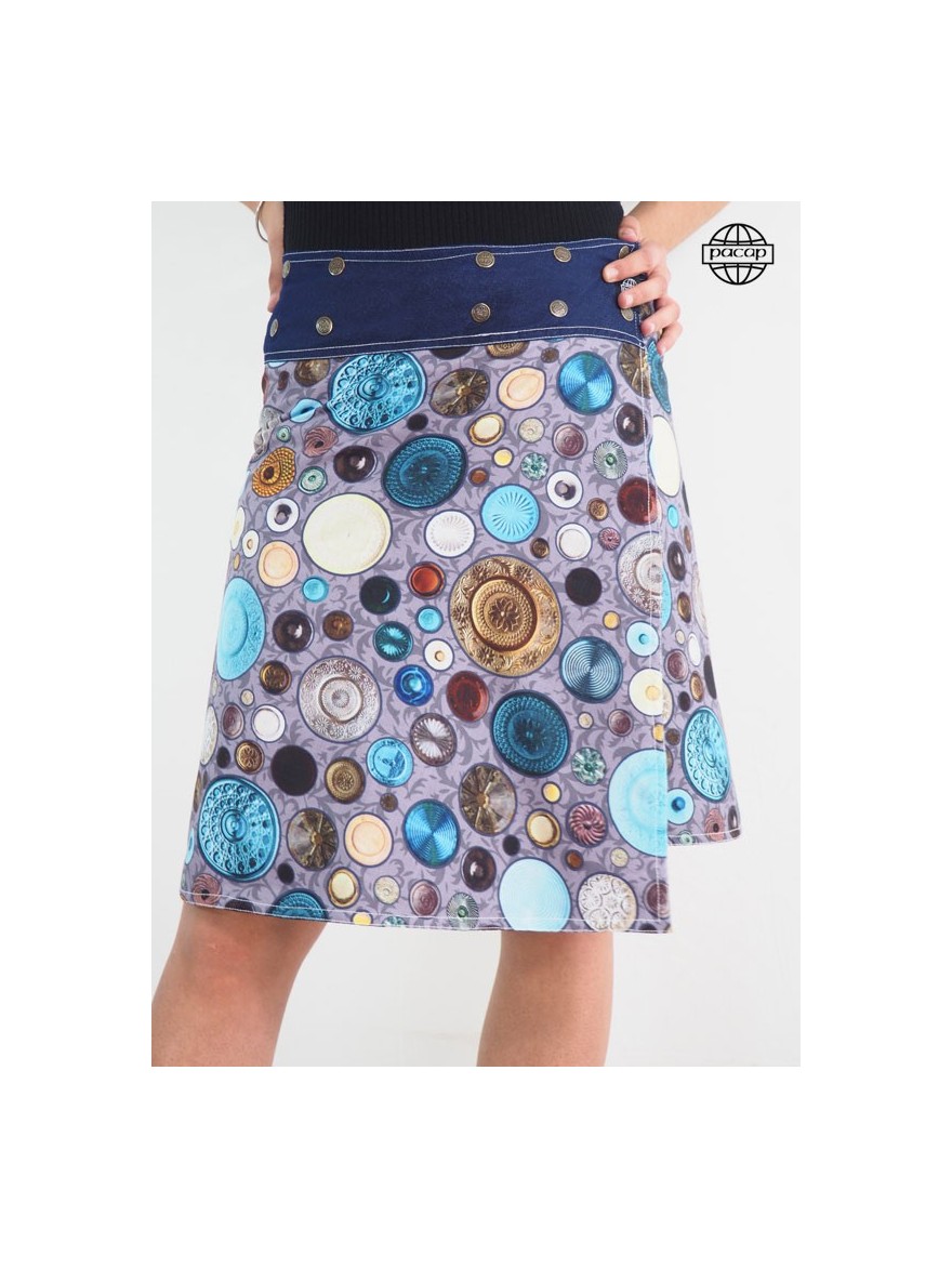 Limited Edition, Original Rustic Pattern Digital Print Skirt