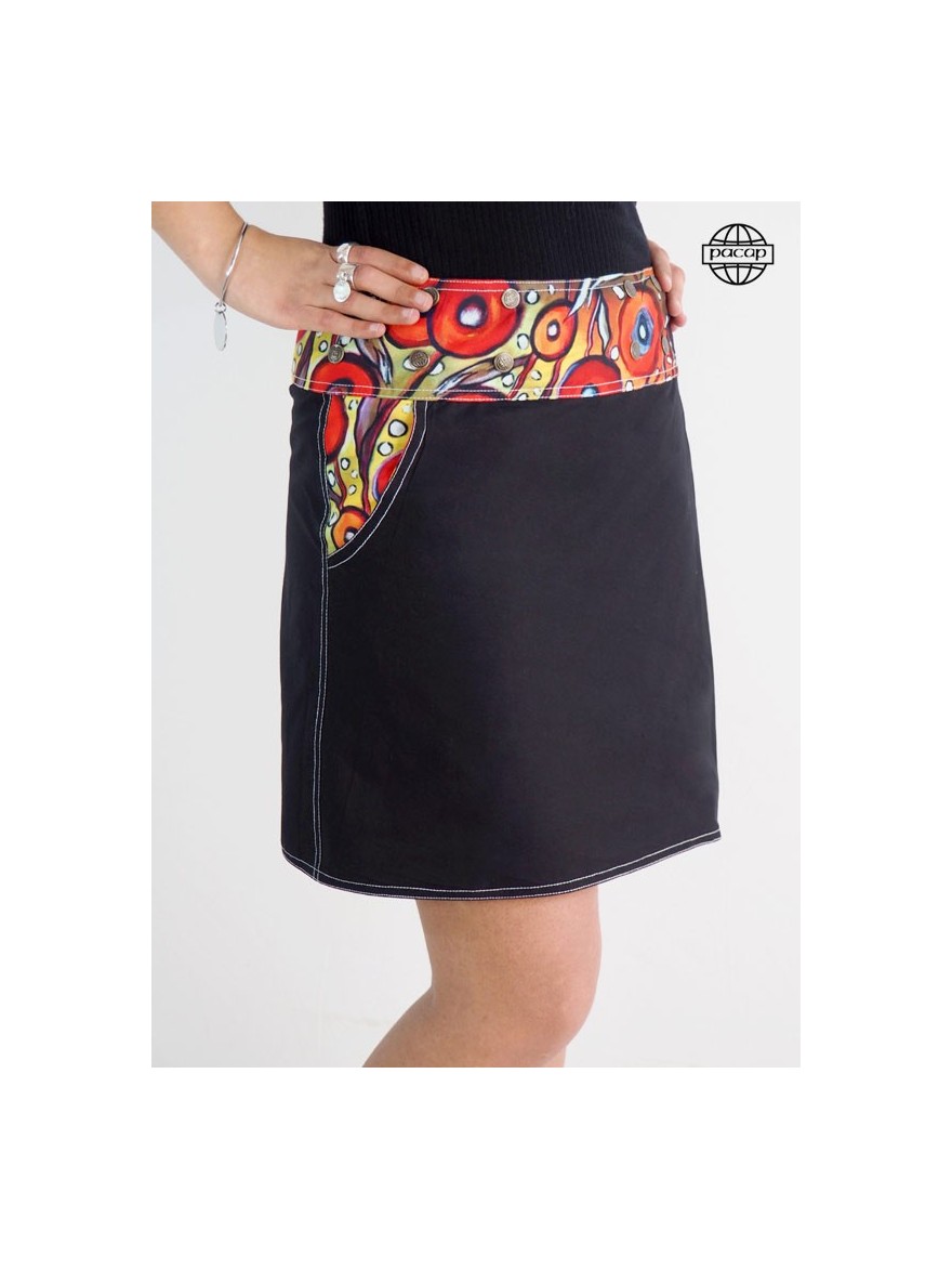Jupe Shorts Femme Tranquility By Colorado - Taille L - Bleu/Noir/Vert Imprimé Animal - Sportwear