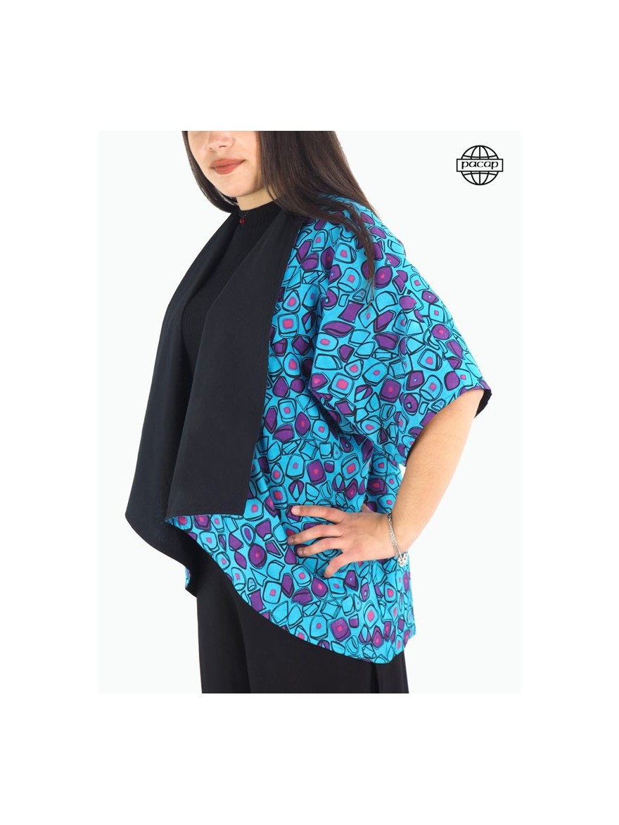 Women's kimono jacket, loose jacket, blouse, printed jacket, women's shirt, reversible kimono