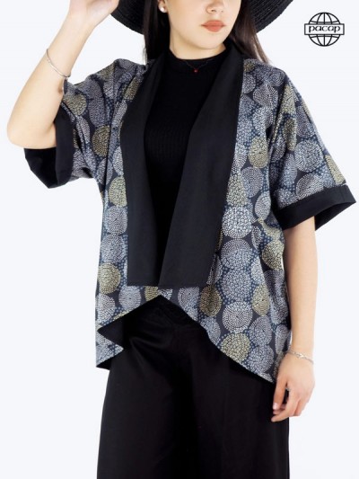 Veste ample, blouse, veste kimono femme, veste en coton, cardigan femme, veste grise, veste réversible
