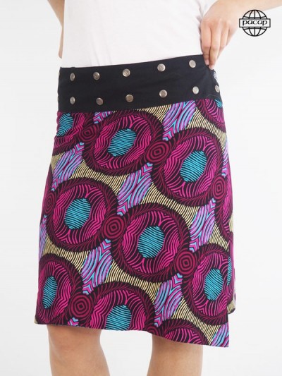 Female wax long print skirt
