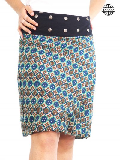 Skirt skater with reversible model in viscose viscose right cut