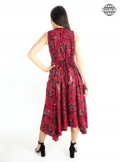 Floral dress, floral dress, floral dress, long summer dress, burgundy red dress