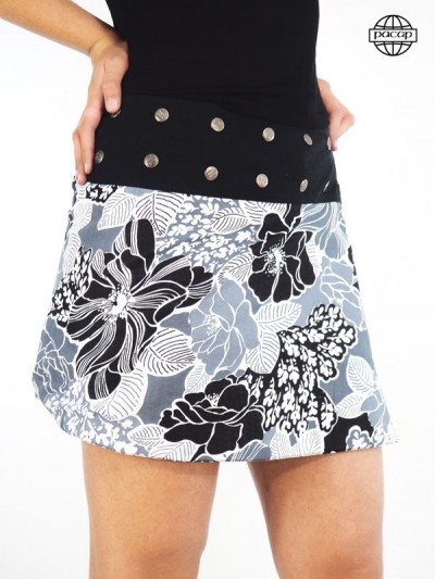 Summer skirt, skirt skirt, reversible skirt, short summer skirt, female skirt, white skirt, black skirt