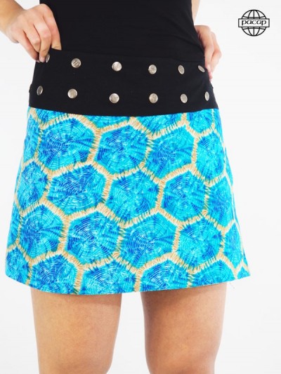 Summer skirt, skirt skirt, reversible skirt, blue skirt, short skirt, female skirt
