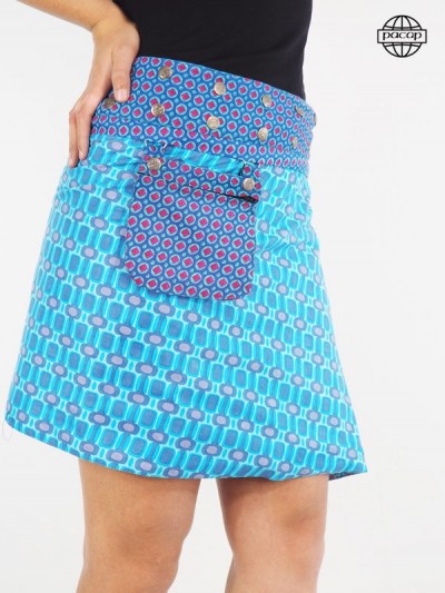 Reversible pocket skirt with vintage and original pocket