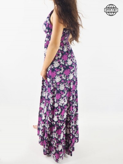 Sleeveless dress, floral dress, long dress, smocked back dress, summer dress