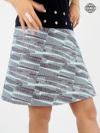 Reversible Midi Skirt with Fancy and Flowery Print