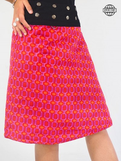 Wholesale Adjustable Jean Skirt Wallet 8 in 1 Retro-Vintage Pink
