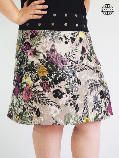 Skirt Summer Woman Forte Reversible Impressed Floral-DENITSA