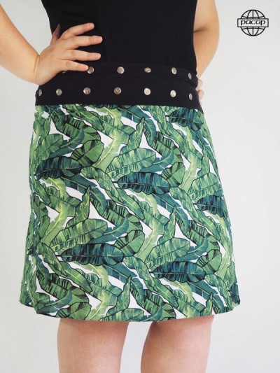 Grossiste Jupe Été Femme Forte Réversible Imprimé Floral - DENITSA