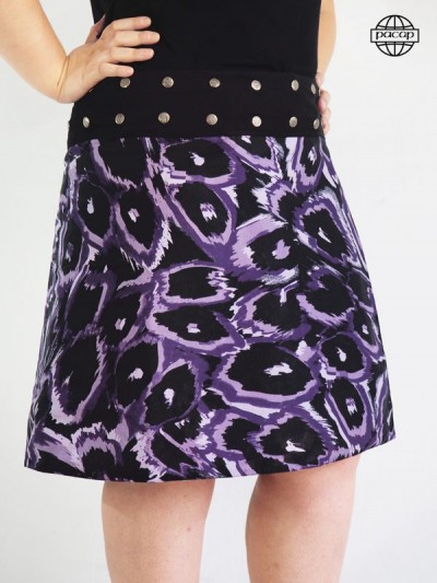 Skirt Summer Portfolio Pressure Woman Size Plus Large Black Belt Buttons French Brand Leader