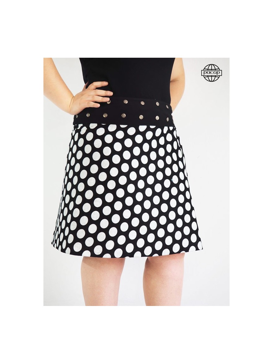Black and white skirt large print size single size