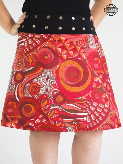 Trapeze skirt round size fancy colored fancy