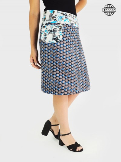 Long Cotton Skirt Transformable Belt Snap Pockets
