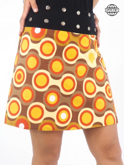Orange skirt and brown-belt brown