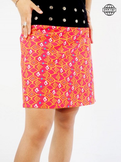 Orange ethnic skirt for women