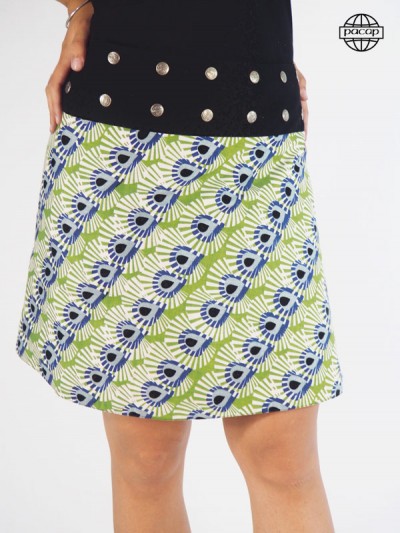 Split green wallet skirt