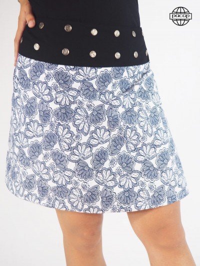 Split blue skirt