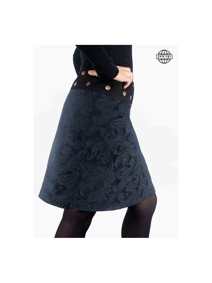 Velvet skirt devoured for round woman vetting winter autumn
