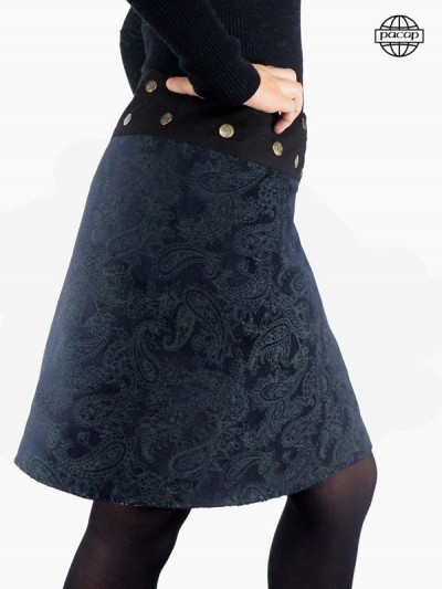Velvet skirt devoured for round woman vetting winter autumn