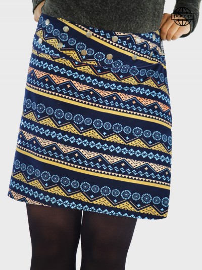 jupe tribal pour femme en velours