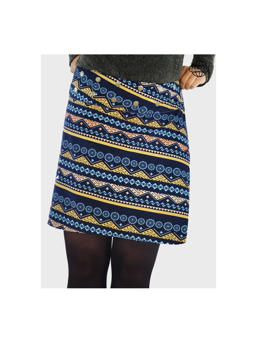 tribal skirt for women in velvet