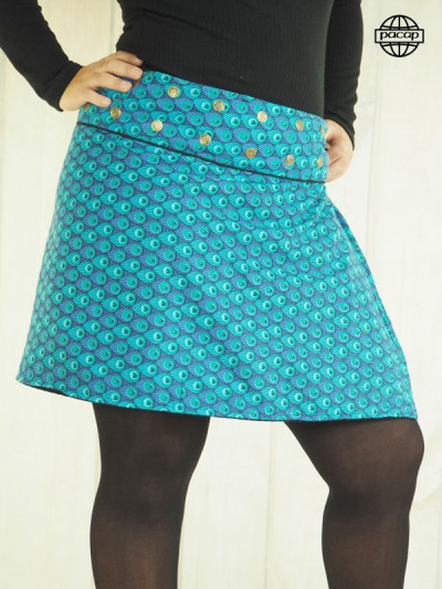 Blue wallet skirt