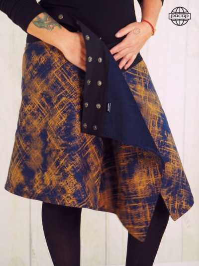 ethnic reversible tie and dye skirt