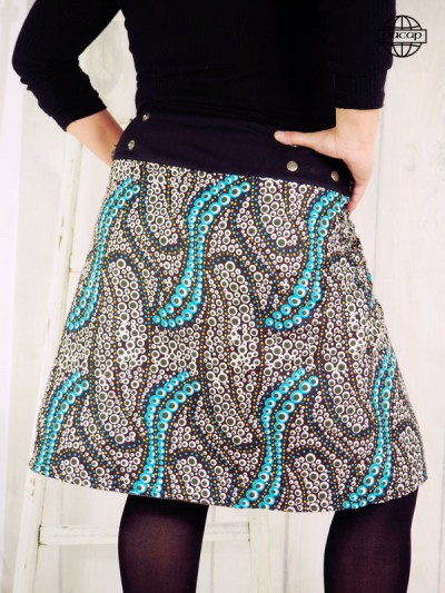 women's ethnic skirt with bubble pattern