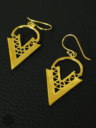 Gold-plated Indian earrings