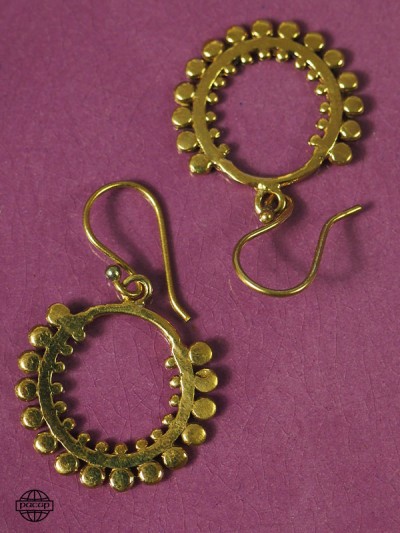 Gold-plated brass Indian earrings