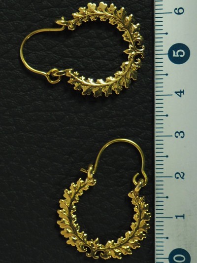 Gold-plated brass earrings small size 3cm mini creoles