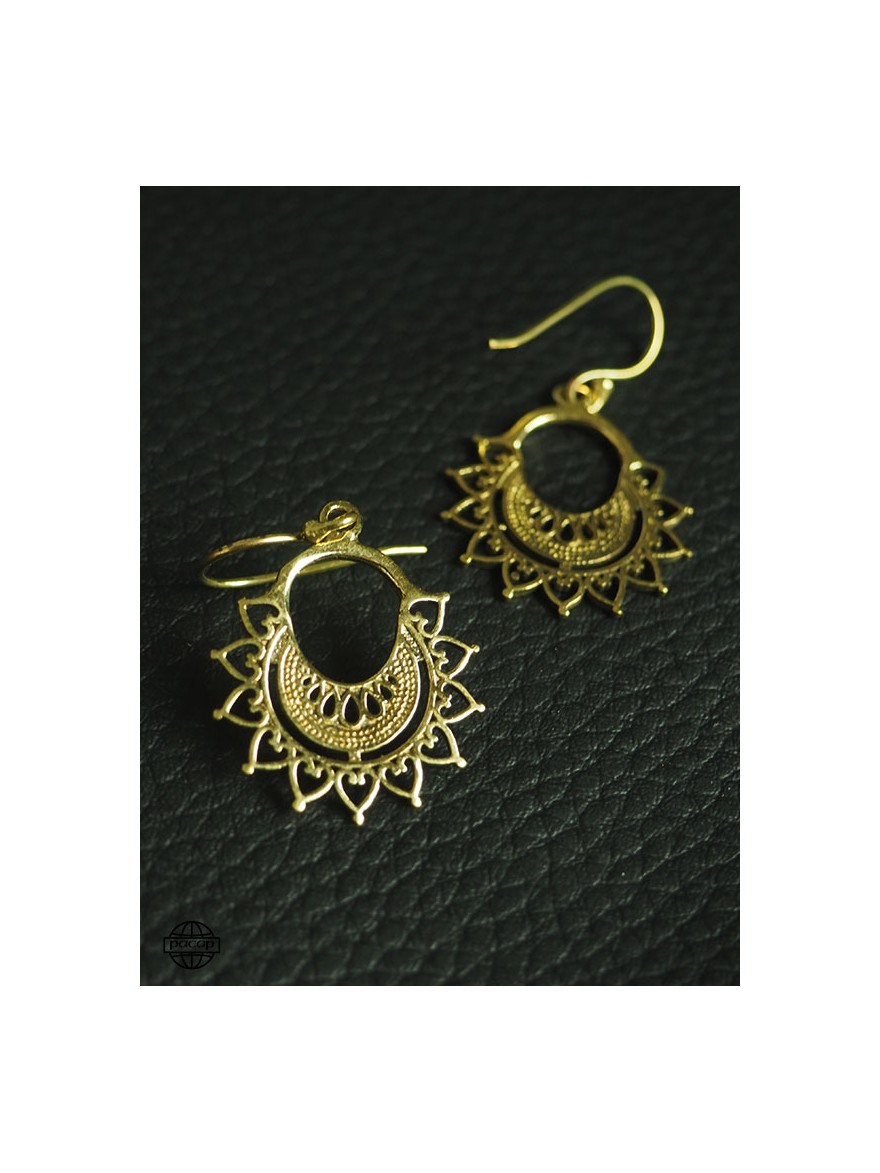 Gold-plated bollywood ethnic bohemian Indian earrings